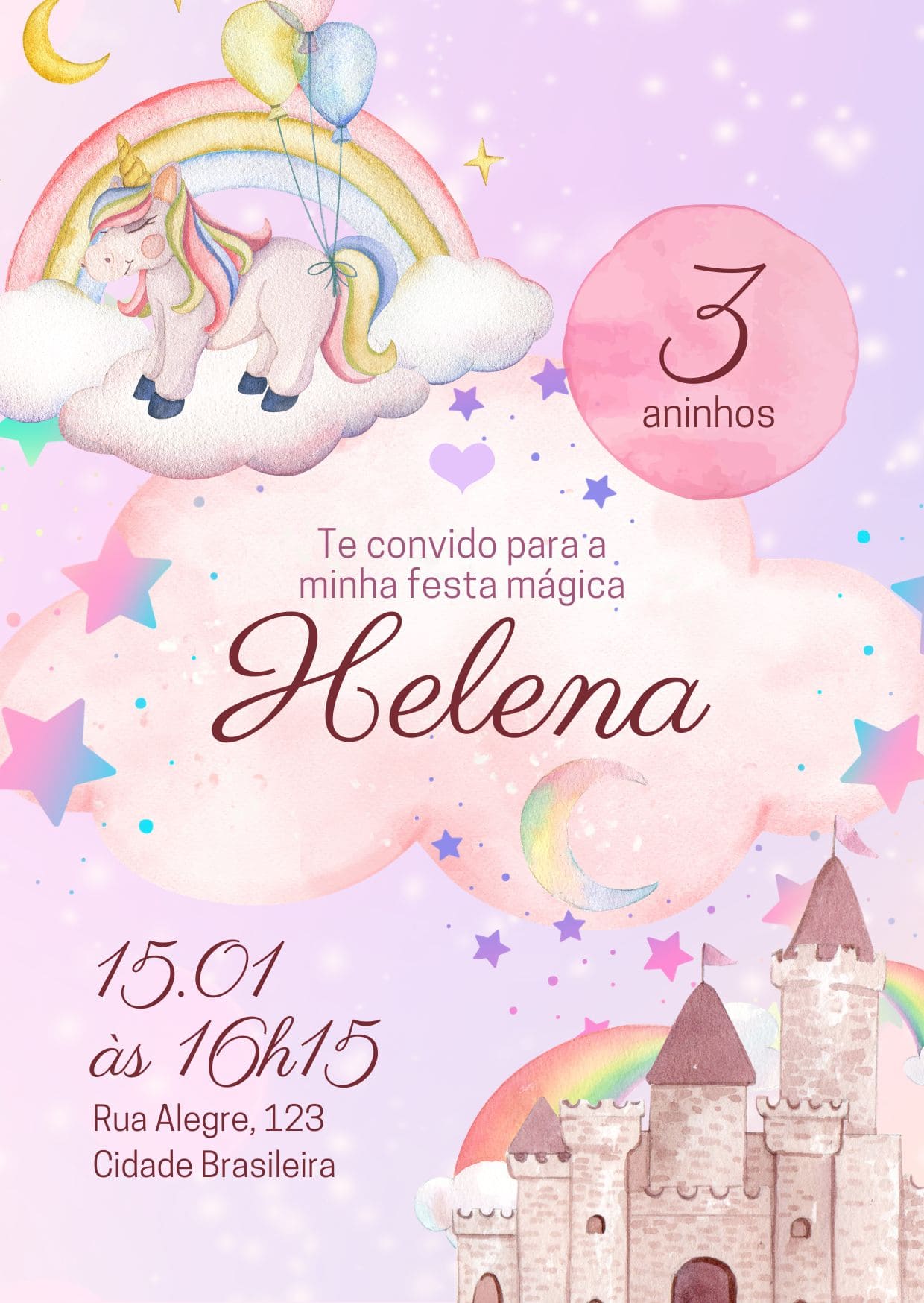 Festa de Aniversário Infantil Azul Convite (3) (1)