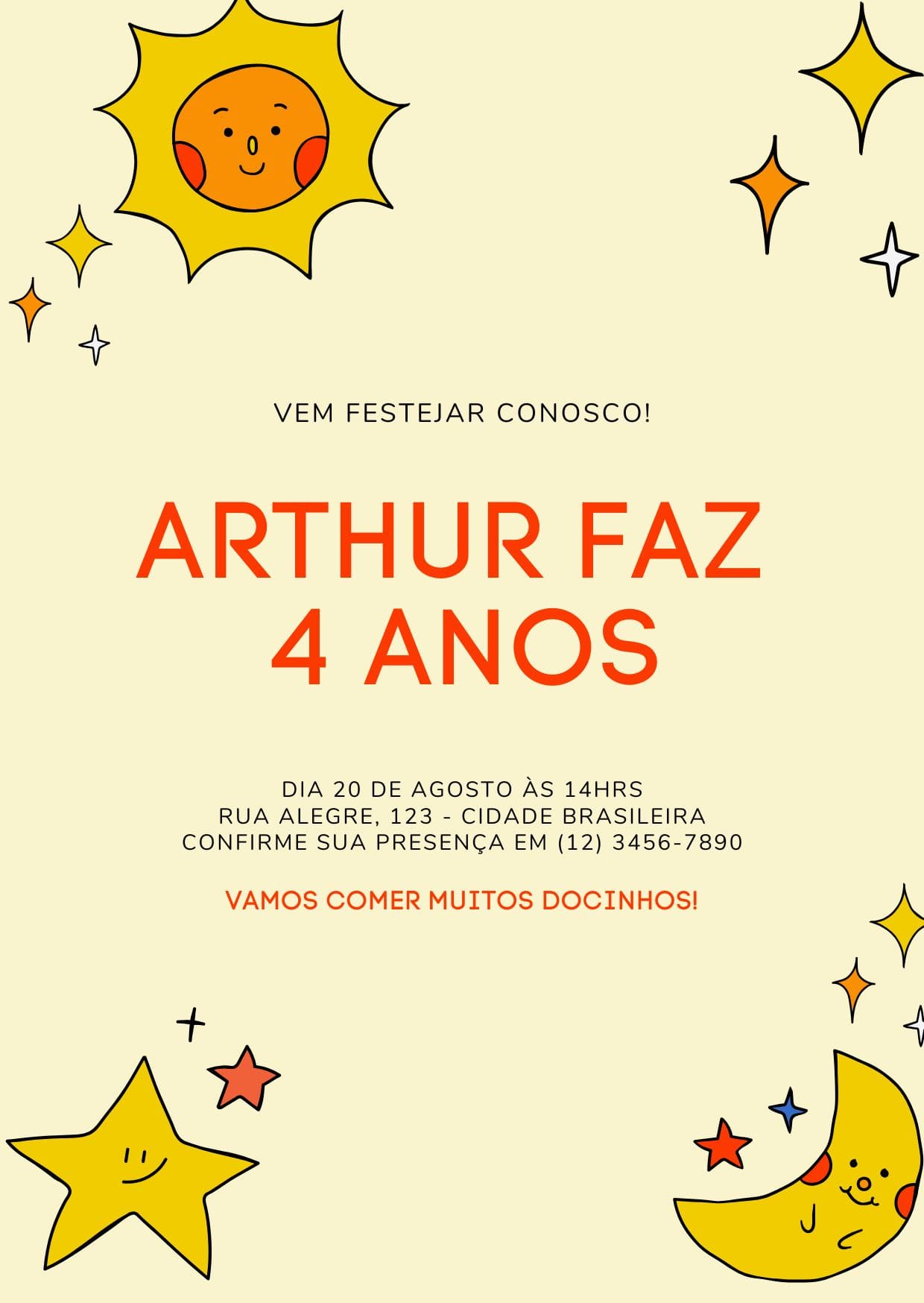 Festa de Aniversário Infantil Azul Convite (4) (2)