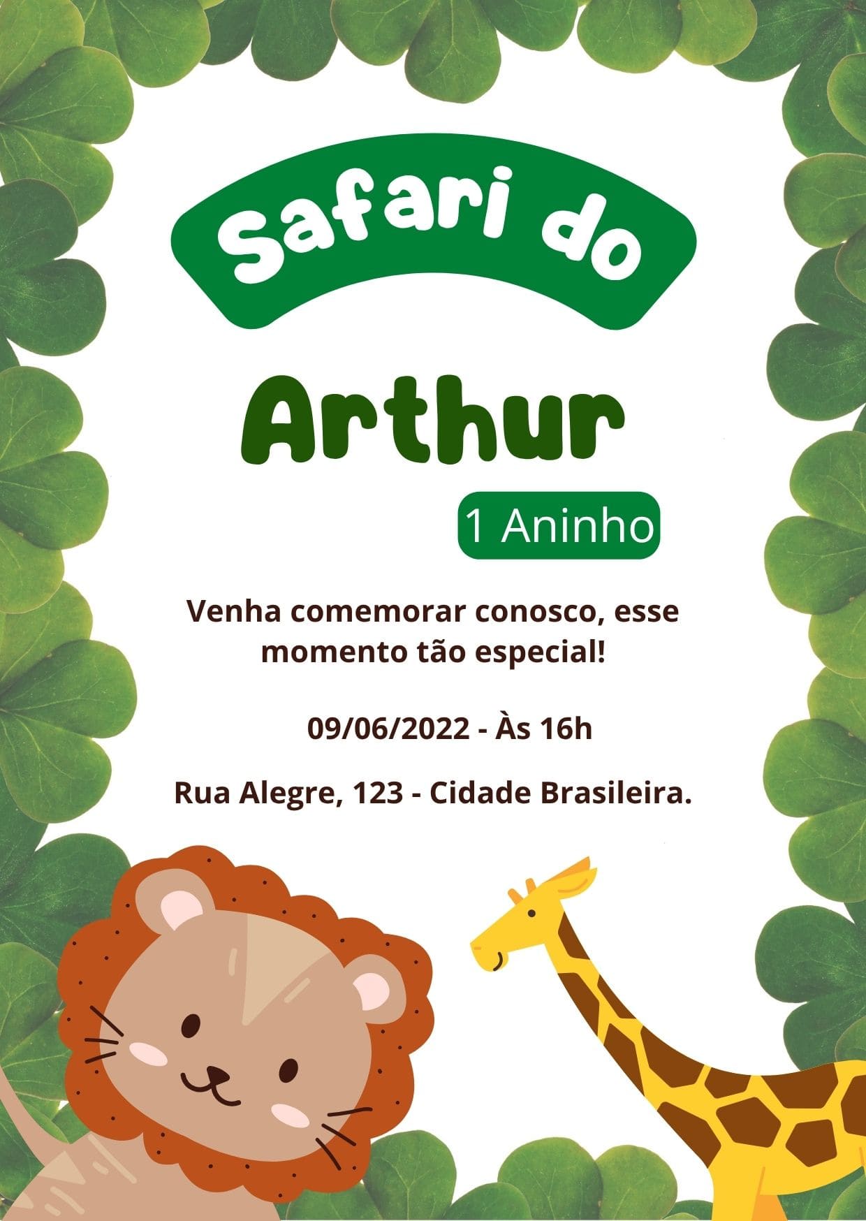 Festa de Aniversário Infantil Azul Convite (5) (1)